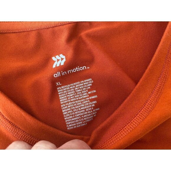 All In Motion Men’s Short Sleeve Crewneck Wicking T-Shirt Size XL Orange - Picture 8 of 9